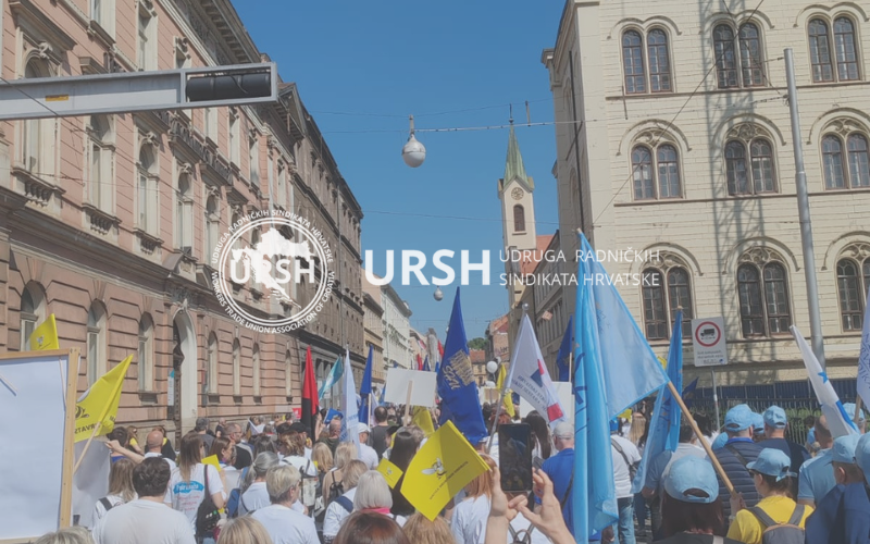 Prosvjed 18.04.2026 za veće plaće i mirovine